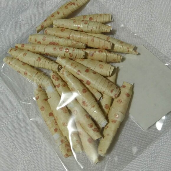 One-of-a-kind handmade/hand rolled paper beads/jewelry making/craft supplies/DIY - Picture 2 of 3